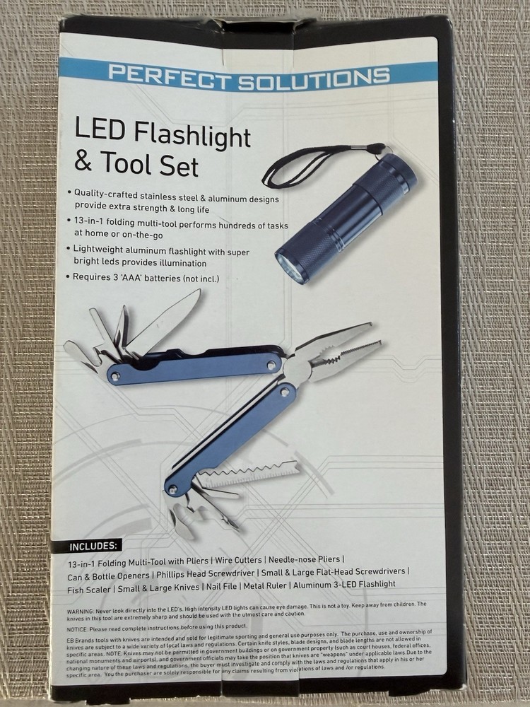 Innovative 13-1 Tool And One Piece Flash Light