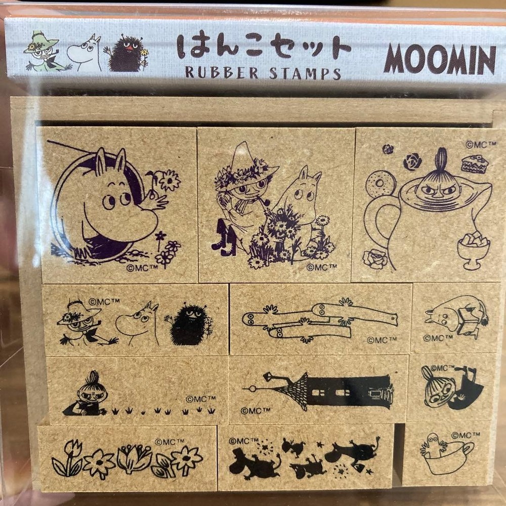 Moomin rubber stamp set #7b7886