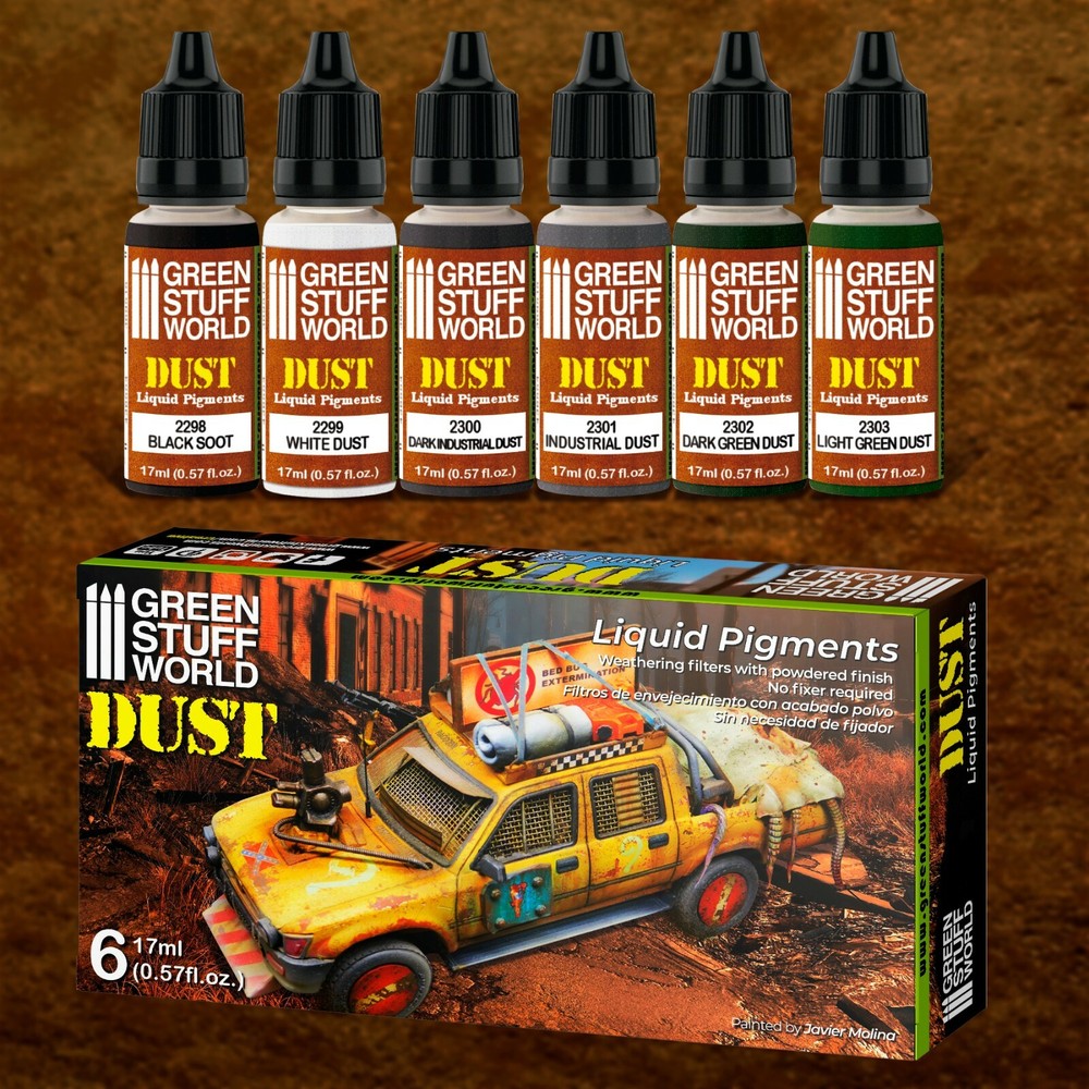 Liquid Pigments Set - Dust - Airbrush Brush