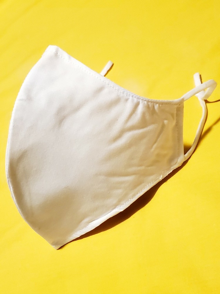 Handmade White Adjustable Face Mask