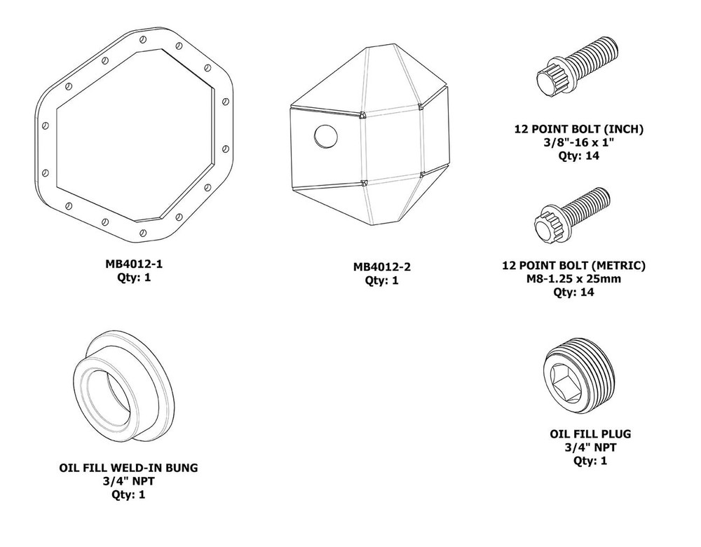 Motobilt DIY 14 Bolt DIFF Cover