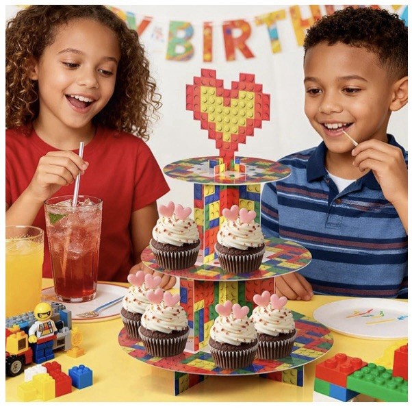 Building Block 3 Tier Cupcake Stand