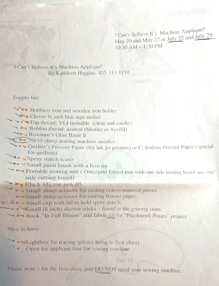 Quilt Pattern Patchwork Posies I Can’t Believe Its Machine Appliqué Pattern