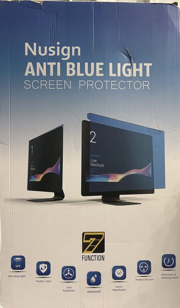 NUSIGN Easy Hang 23-24 in Blue Light Blocking Screen Protector Panel for Desktop