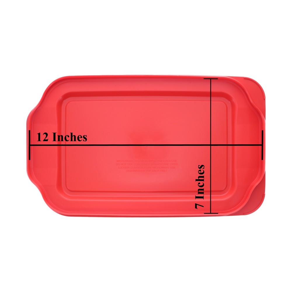Pyrex 232-PC Red Rectangle Plastic Food Storage Replacement Lid Cover