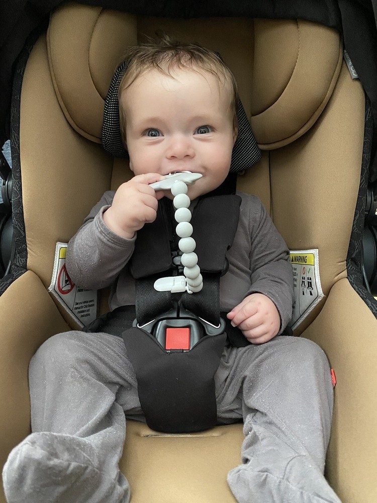 Pacifier/Teething Toy Clip + Teething Toy