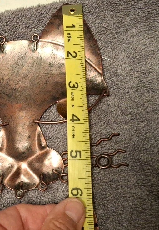 Metal Cat Chime With Dangling Fish