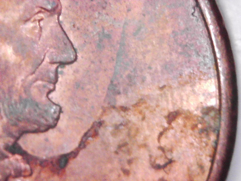1998-D Lincoln Memorial Cent - Lamination error