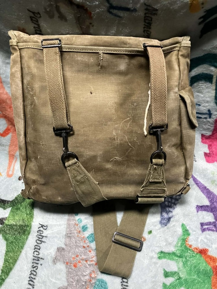 US ARMY WWII 1942 MESSENGER BAG FIELD PACK Dated