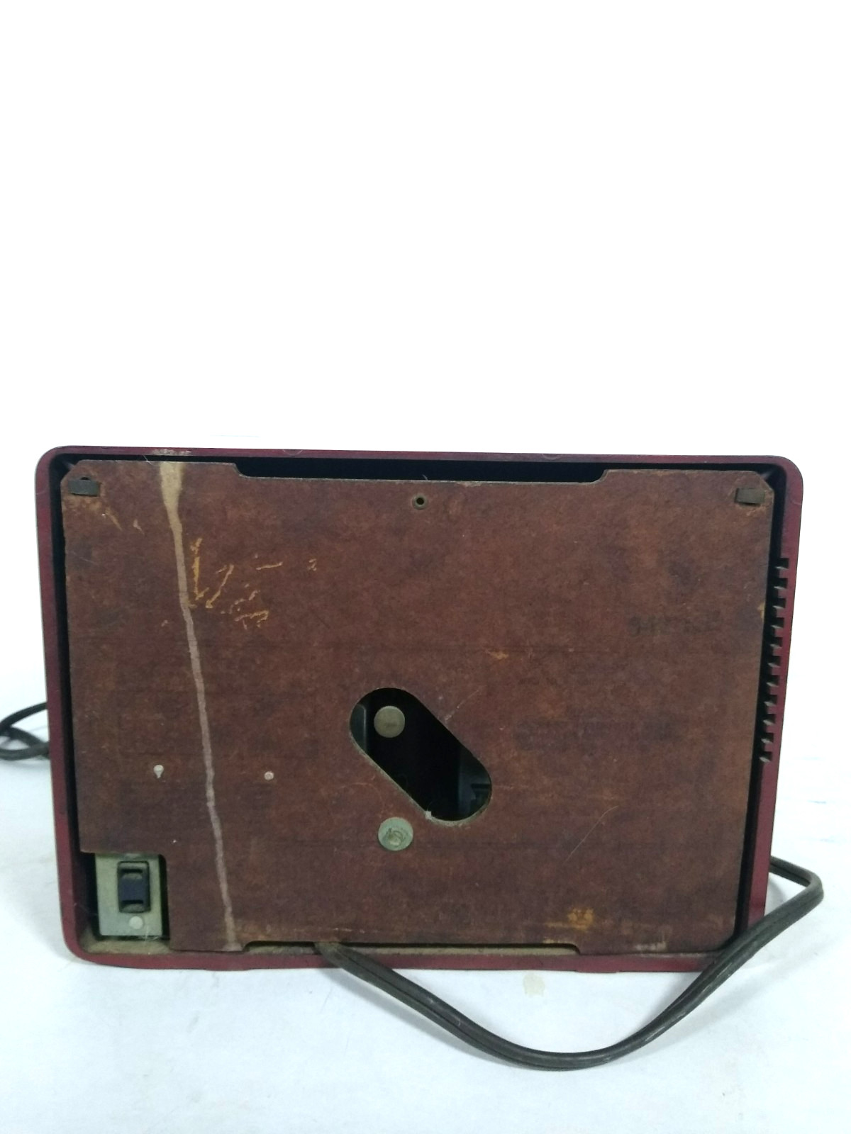 Vintage Sylvania model 543 clock radio, MCM, Dragoon Red, Project, For Parts