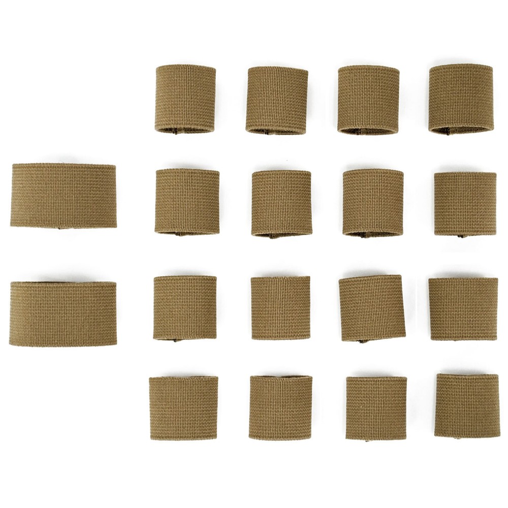 Elastic Webbing Strap Keeper Set - for MOLLE II Large Rucksack - Tan 499