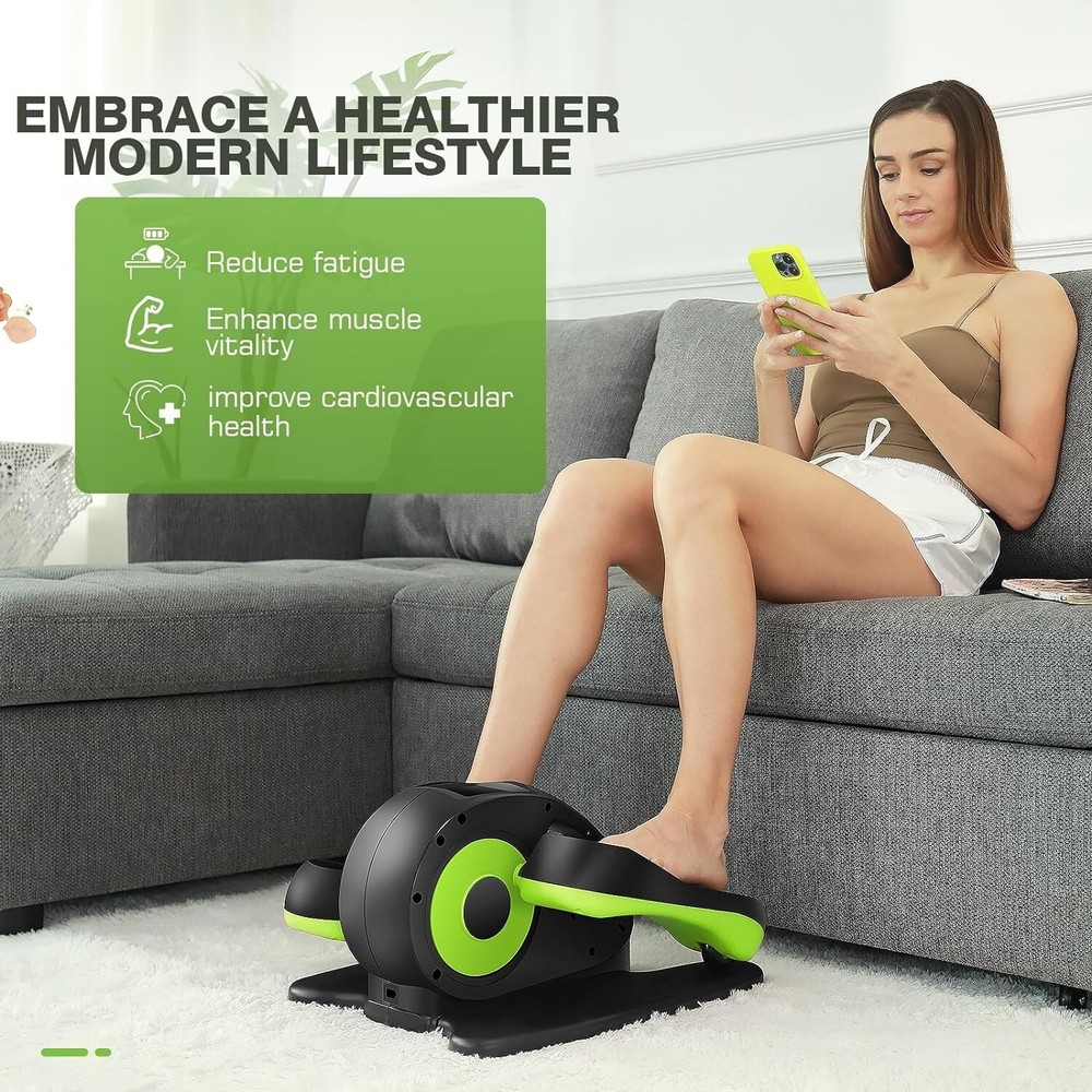 ANCHEER Compact Under Desk Elliptical Exercise Machine for Legs & Seniors