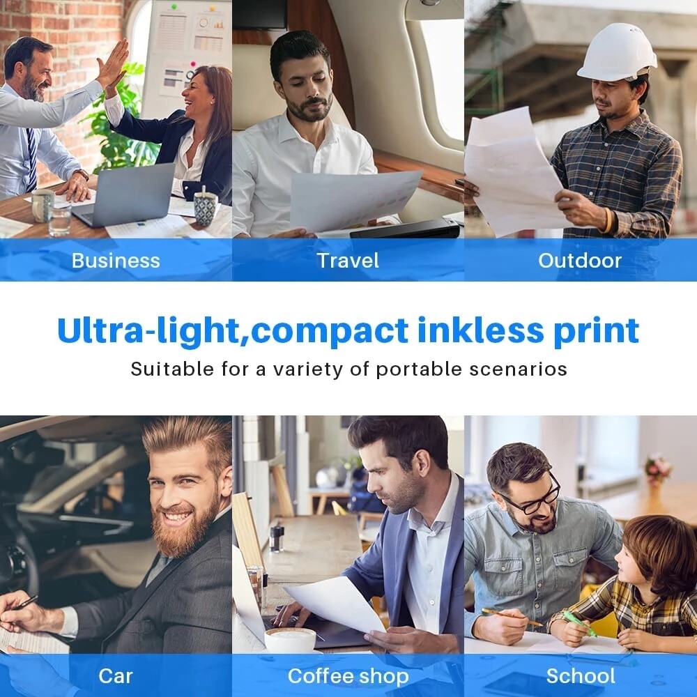 Portable Printers Wireless for Travel - M08F-A4 Bluetooth Thermal Printer
