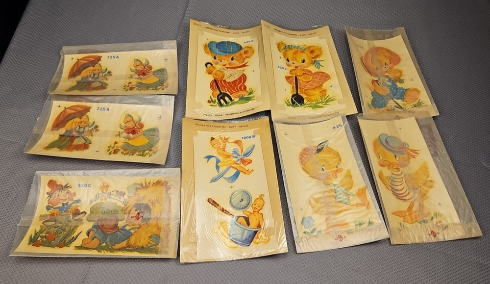 9 vtg duro Decorative Transfers #8