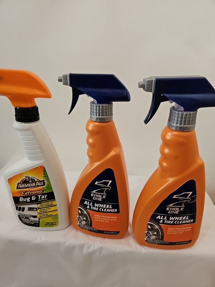 3 Pack EAGLE ONE All Wheel & Tire Foam Cleaner & Armor All Bug & Tar Remover