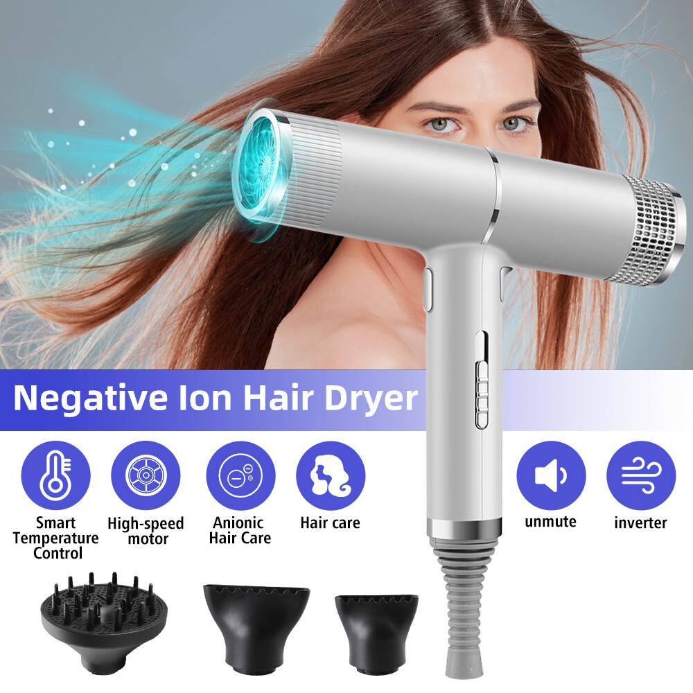 Professional Ionic Hair Blow Dryer with Diffuser, 2000W Lightweight Fast Drying