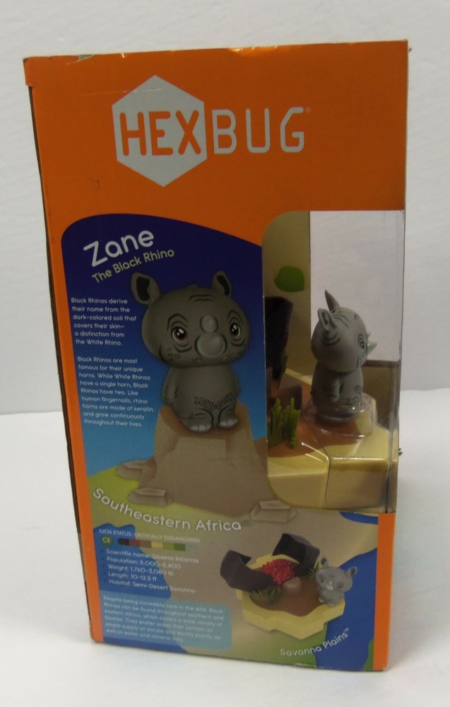 Hexbug Zane the Black Rhino Savanna Plains Interactive Playset