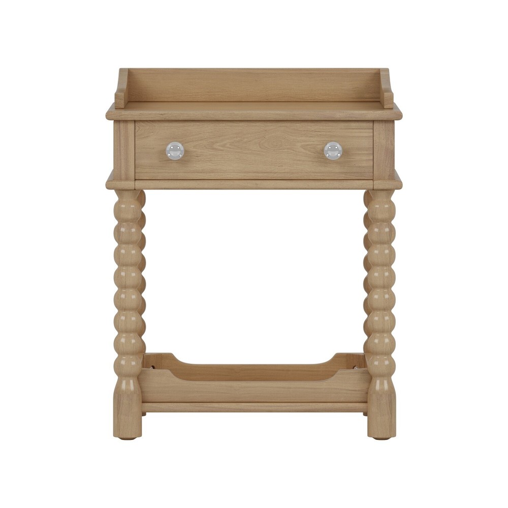 Nightstand Bedside Table Cabinets Side Table End Table w/ Drawer & Shelf Natural