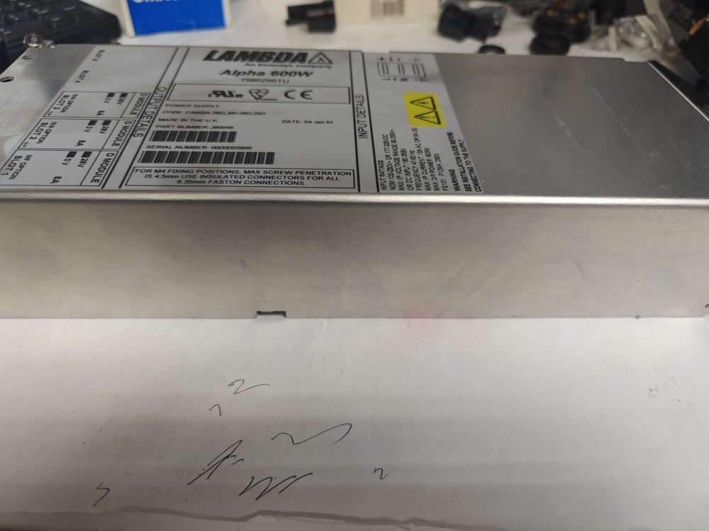 Lambda J60048 Alpha 600W Power Supply CA600 , 7990296TU