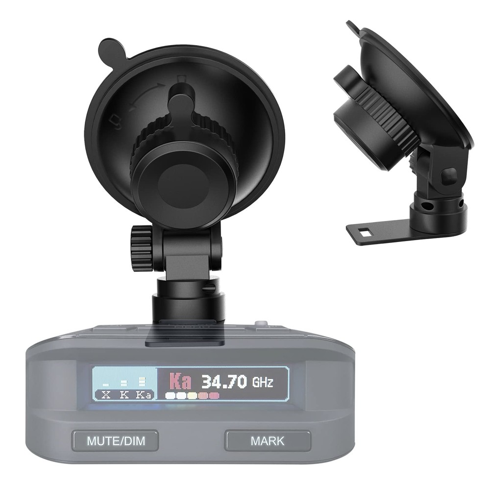Radar Detector Suction Cup Mount for Windshield and Dashboard Installation