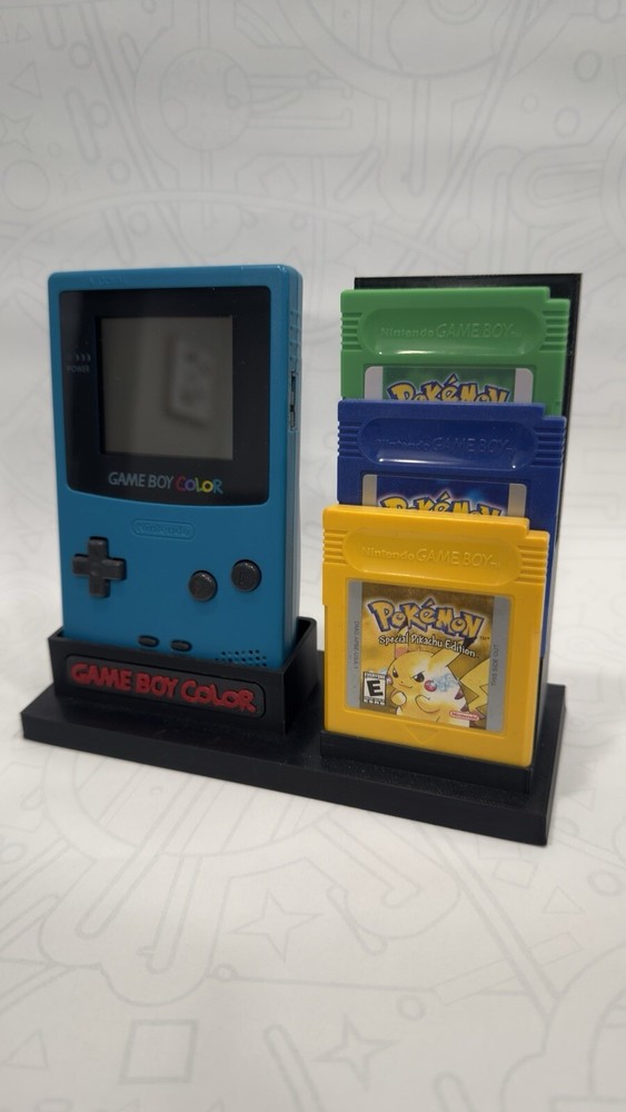 Gameboy Color Console Stand and 3 Game Display