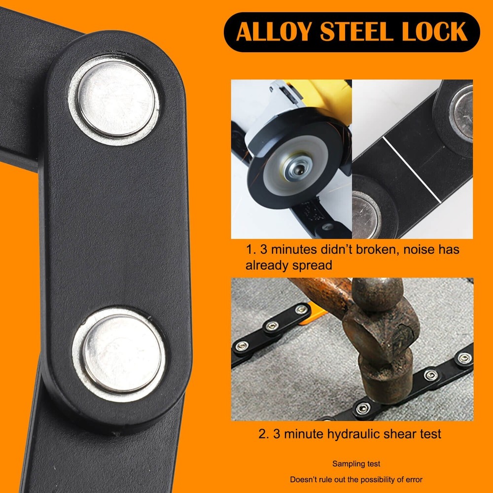 WEST BIKING Foldable Bike Chain Lock Bicycle Antitheft Security Lock With 3 Keys