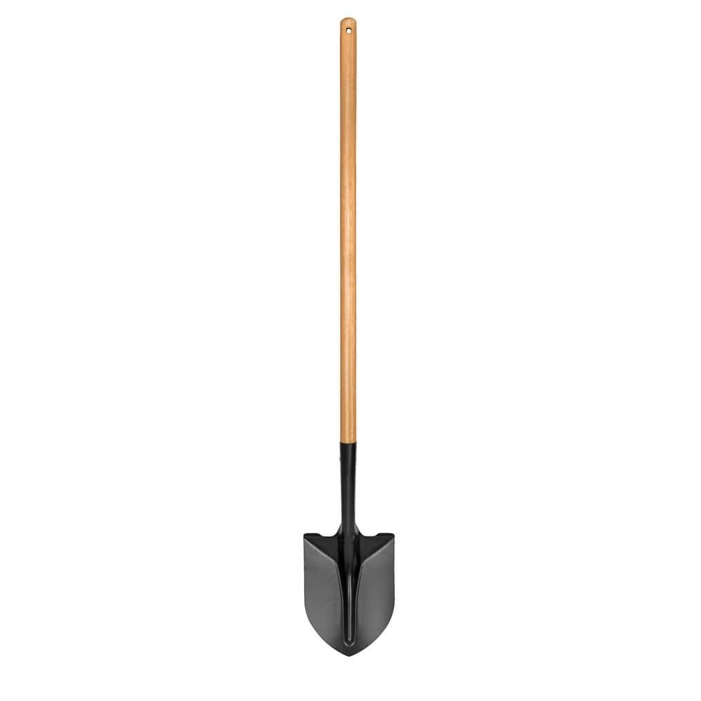 43 in Garden Shovel Wood Handle Carbon Steel Digging Shovel Landscaping Tool