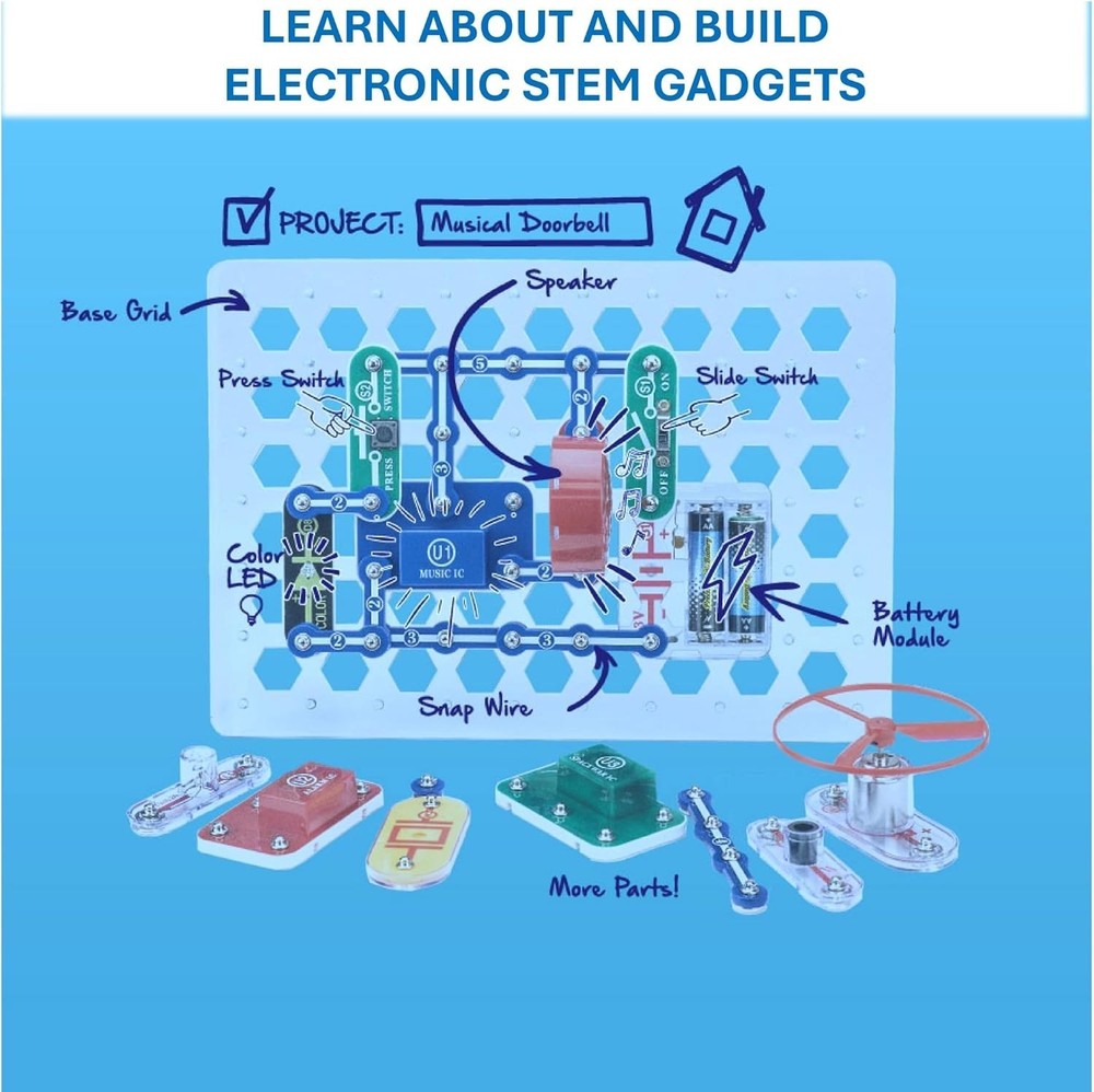 Jr. SC-100 Electronics Exploration Kit, Over 100 Projects, Full Color Project...