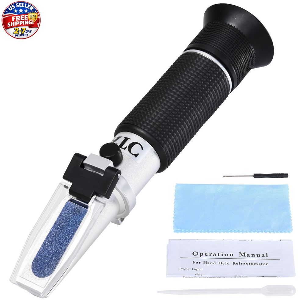 Portable Brix Refractometer with ATC, Accurate Dual Scale Brix Meter Specific...