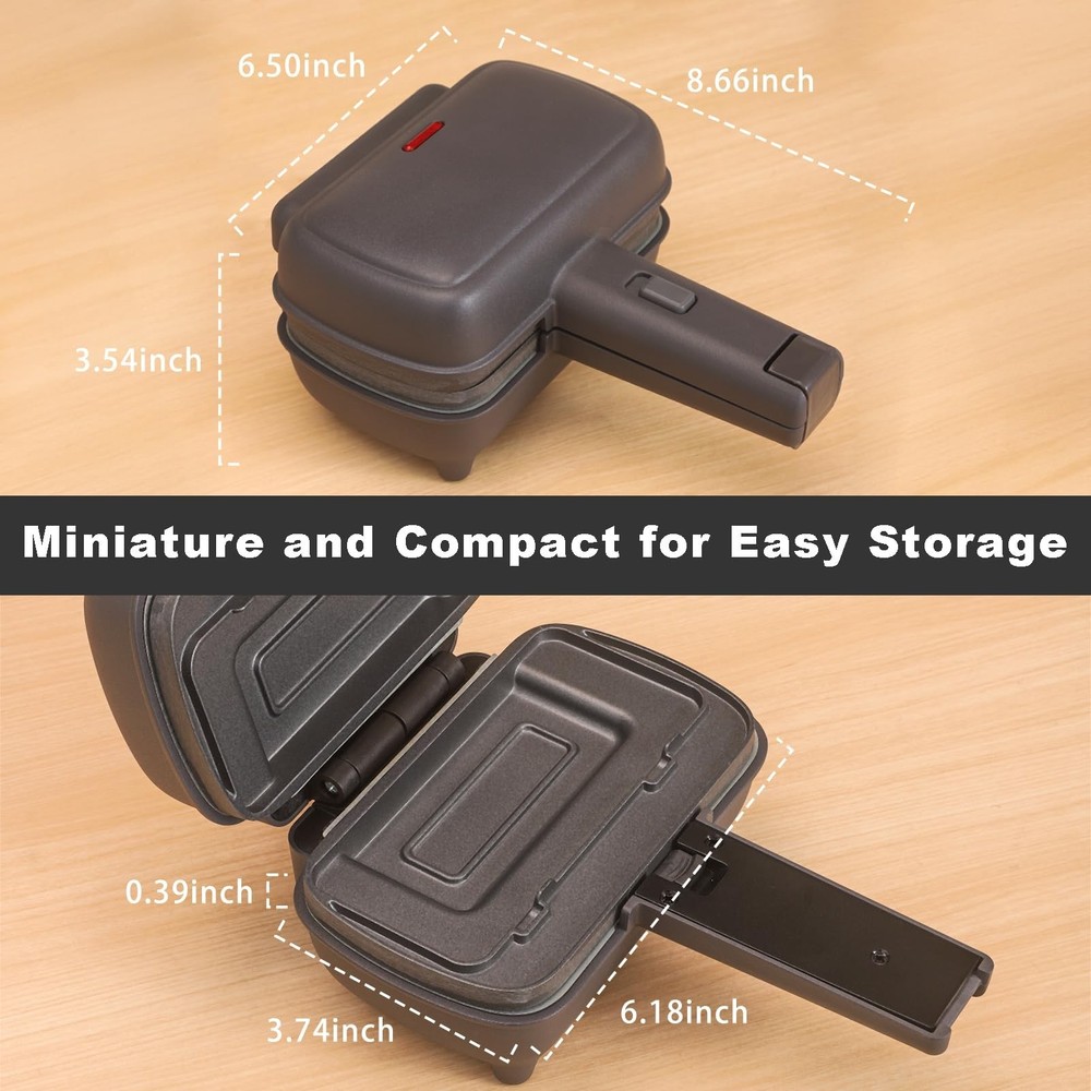 Mini Sandwich Maker with Removable Plates: Portable Grilled Cheese Maker, Ele...