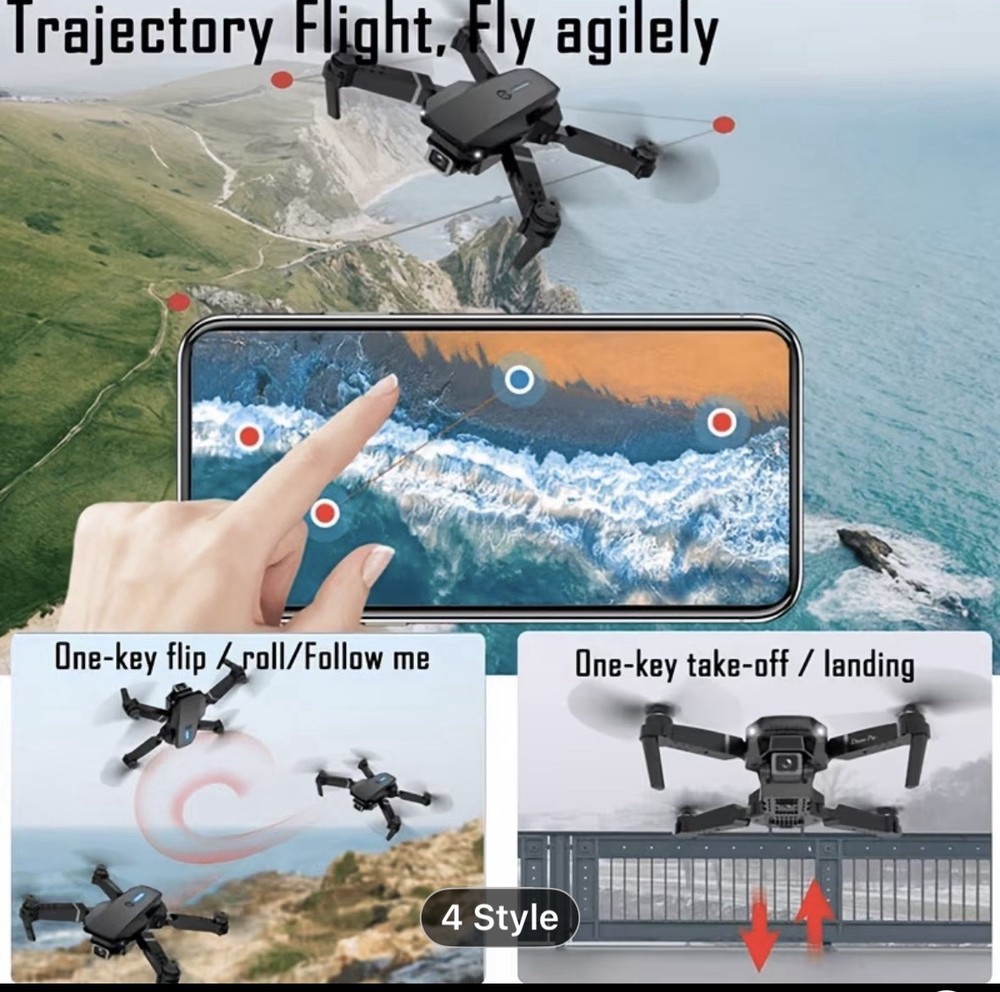 Dual Camera RC Quadcopter Drone with Optical Flow Positioning, App Control