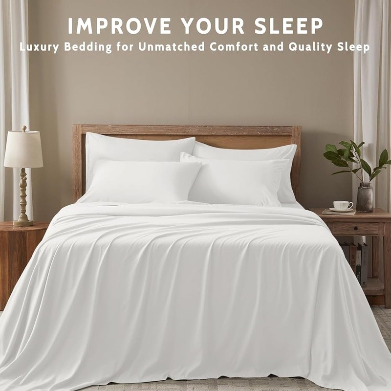 Soft Deep Pocket Microfiber Sheets Set Durable Fade Resistant Bedding 6-Piece US