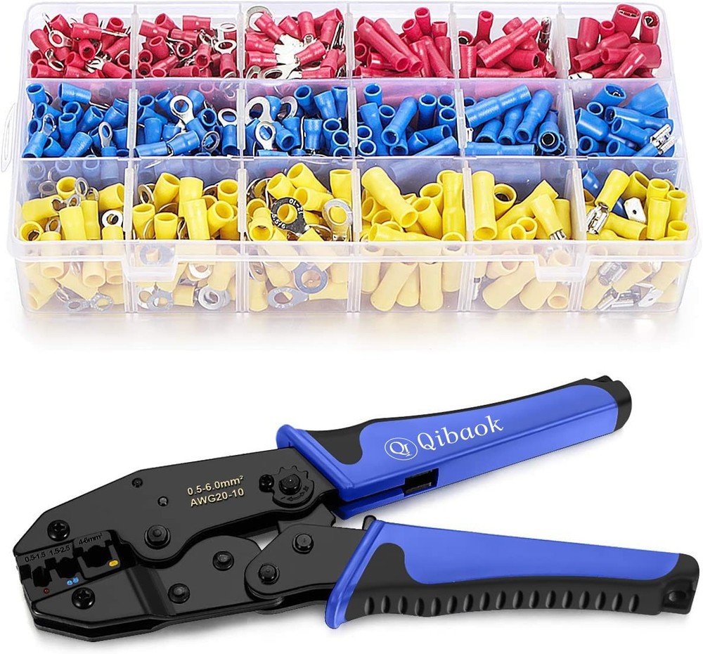 Wire Terminals Crimping Tool Kit with 800 PCS Wire Connectors