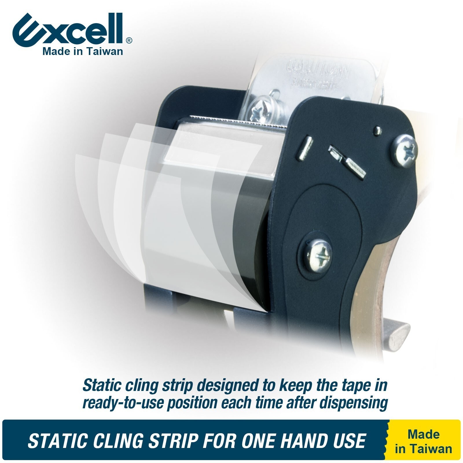 Excell Low Noise Tape Gun 2" Tape 3" Core, Quiet Packing Tool Box Sealing 2 Pack