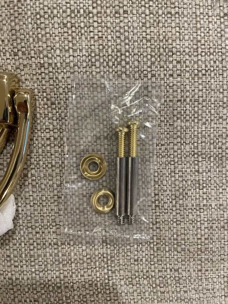 Solid Brass Door Knocker Polished 7” with Hardware New