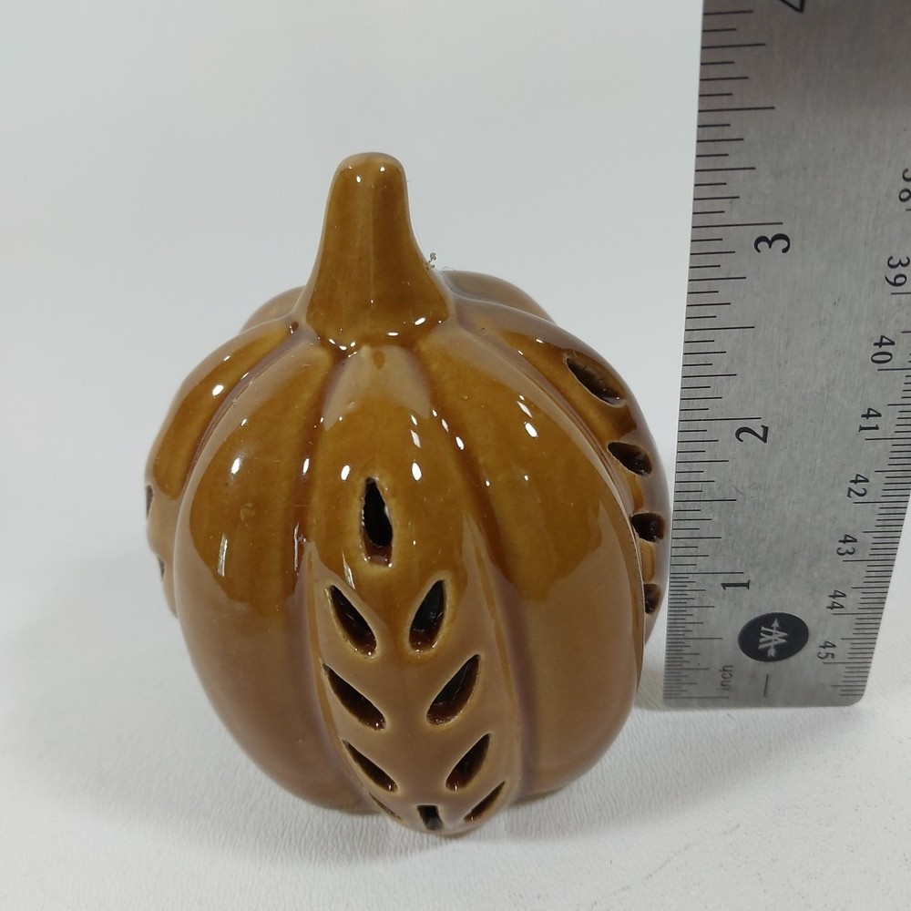 NEW LIGHTED LED CERAMIC PUMPKIN HOME TABLE DECOR Tree/Leaf Design