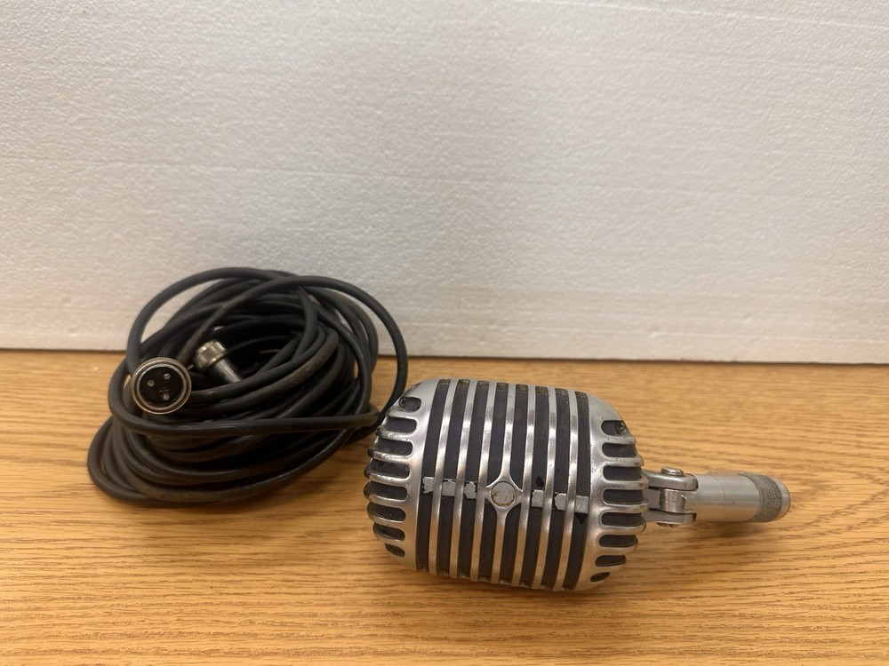 Vintage Shure 55 - 1940's "Fatboy" Dynamic Microphone, w/cable UNTESTED