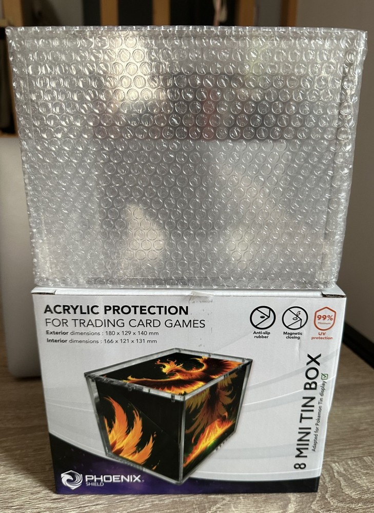 Pokemon Mini Tin Hard Plexi Protector x8 - Phoenix shield