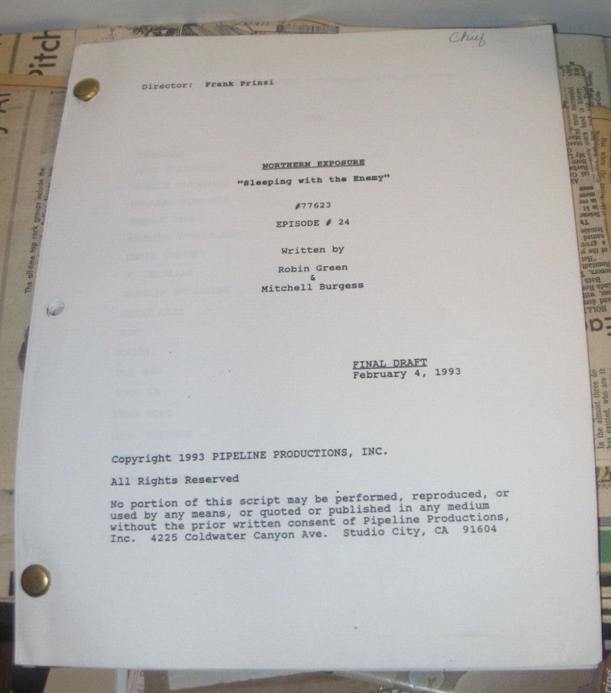 NORTHERN EXPOSURE ORIGINAL SCRIPT SLEEPING WITH THE ENEMY FINAL DRAFT SEASON 4