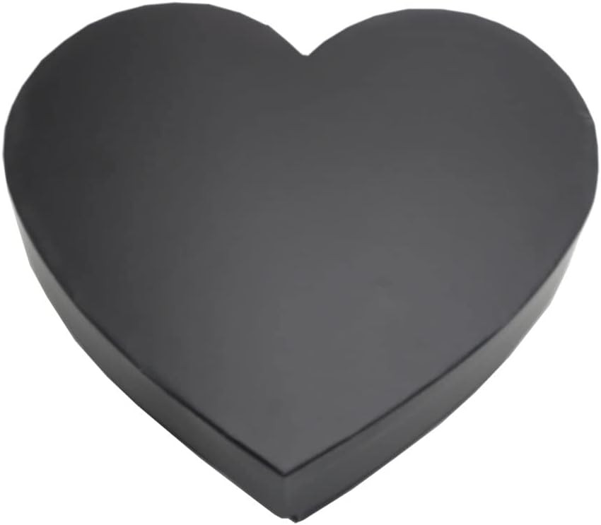 WENPACK Empty Heart Shaped Gift Box Strawberry Packaging (Black)