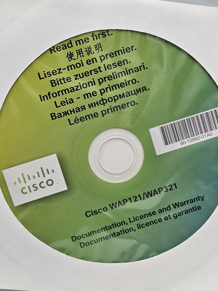 Cisco Wireless Wifi Access Point WAP121 Include Power Cord, Software, Paperwork
