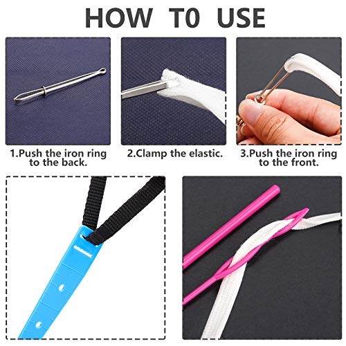 10 Pieces Bodkin Threader Drawstring Threader Set, Including 2 Flexible