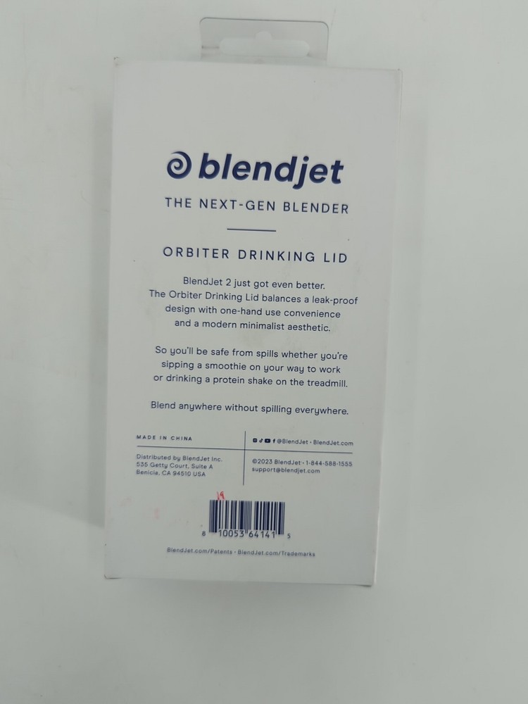 Blendjet Orbiter Drinking Lid , Leak Proof, Self Cleaning, Opening for Straw