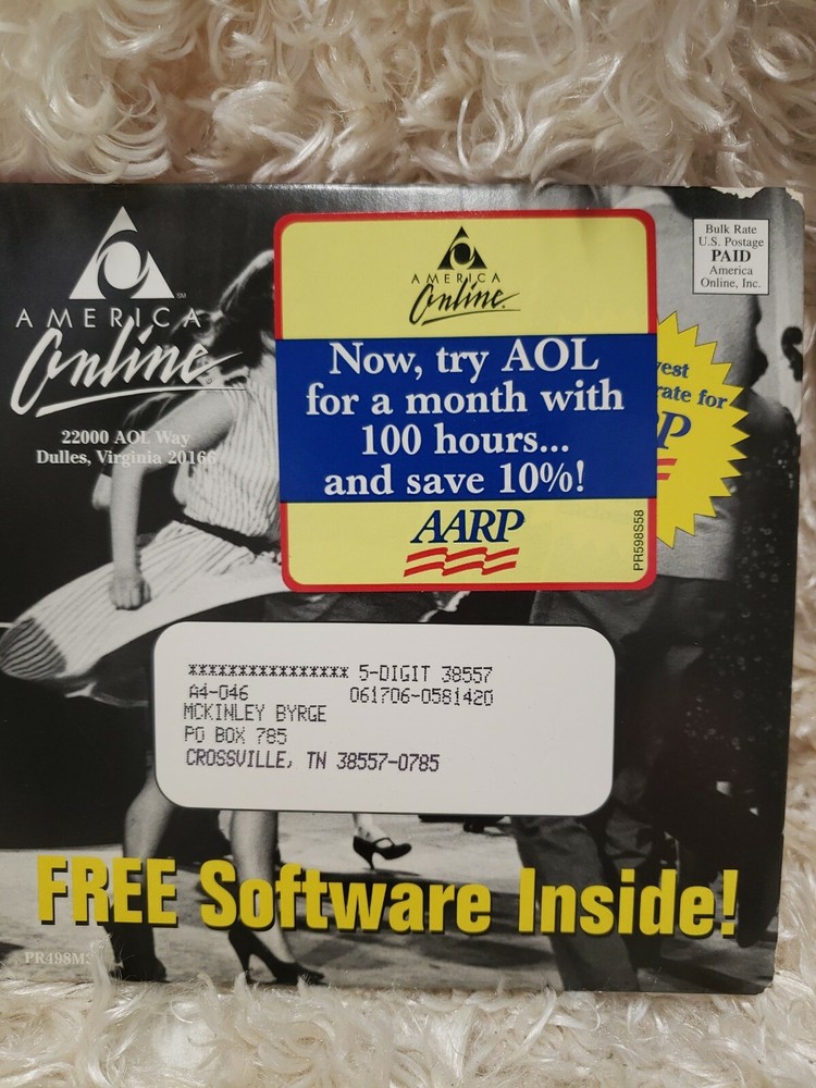 AMERICA ONLINE Vintage Internet 3.5" Disk Software NOS
