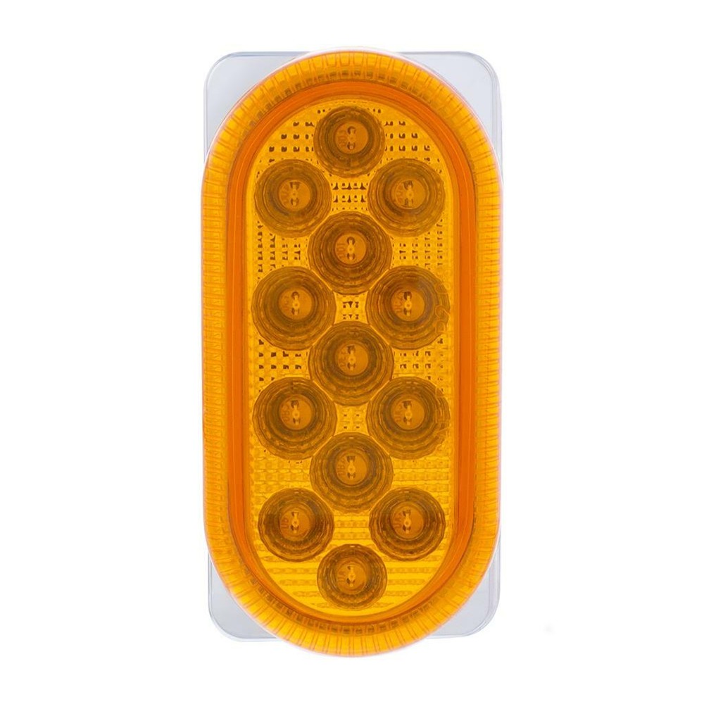 Double Face Mirror Light Bracket with 13 LED Dual Function Lights - Amber & Red