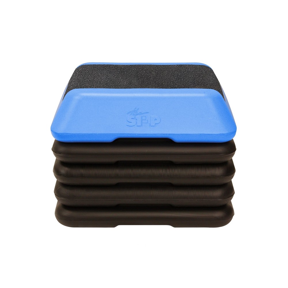 The Step Adjustable High Step Aerobic Platform with 4 Risers, Home Gym Workou...