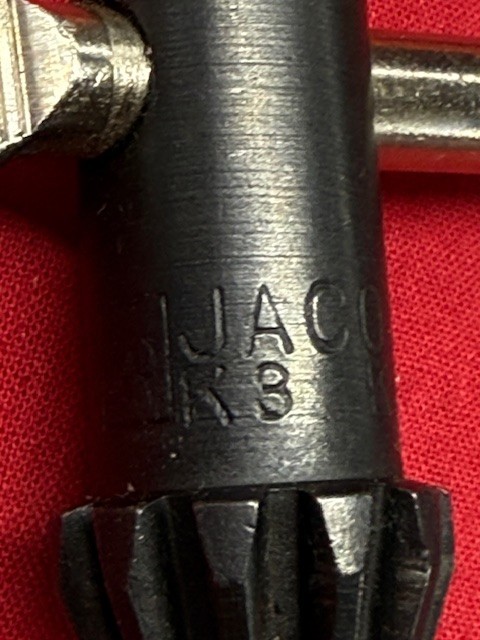 Jacobs Drill Chuck Key, Thumb Handle, K3 5/16 in Pilot - Old Inventory