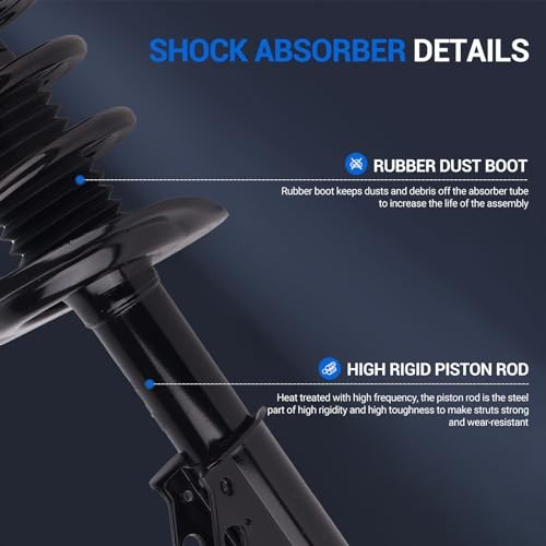 pair 172321 Front Complete Shock Absorber Compatible with Buick