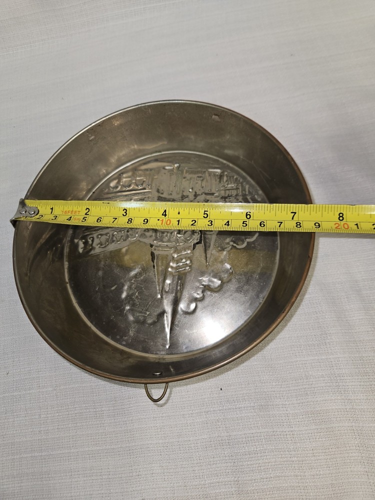 Vintage Copper Molds Features Fruit, Crab, and Historic Building See Description