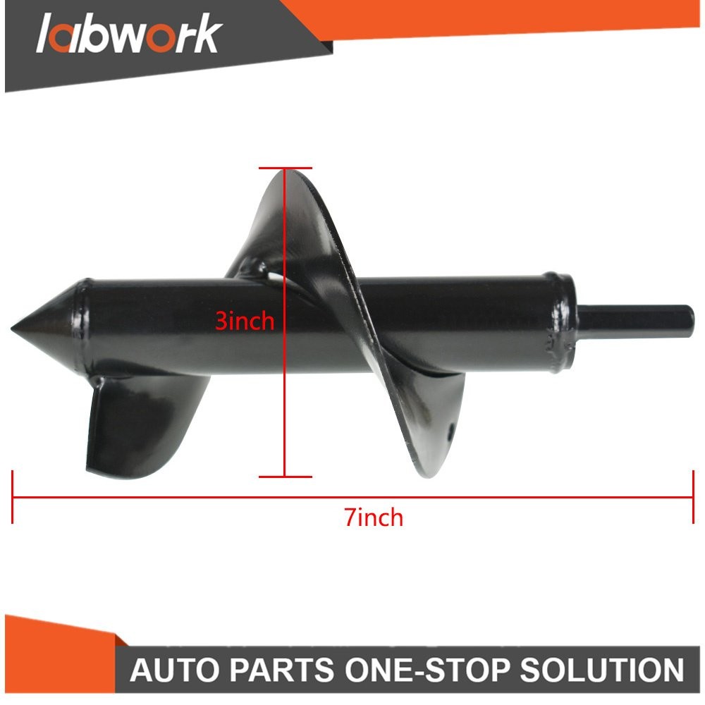 Labwork 3" × 7" Auger Drill Bit For Plants Bulb Rapid Planter Post Hole Digger